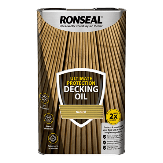 Ronseal Ultimate Protection Decking Oil 5 Litres - Natural - Ronseal