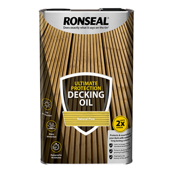 Ronseal Ultimate Protection Decking Oil 5 Litres - Natural Pine - Ronseal
