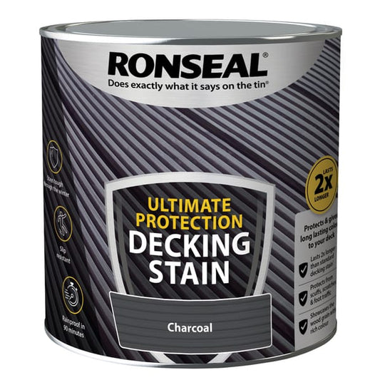 Ronseal Ultimate Protection Decking Stain 2.5 Litres - Charcoal - Ronseal
