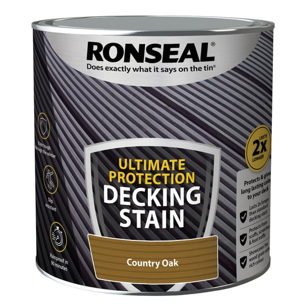 Ronseal Ultimate Protection Decking Stain 2.5 Litres - Country Oak - Ronseal