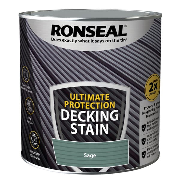 Ronseal Ultimate Protection Decking Stain 2.5 Litres - Sage - Ronseal