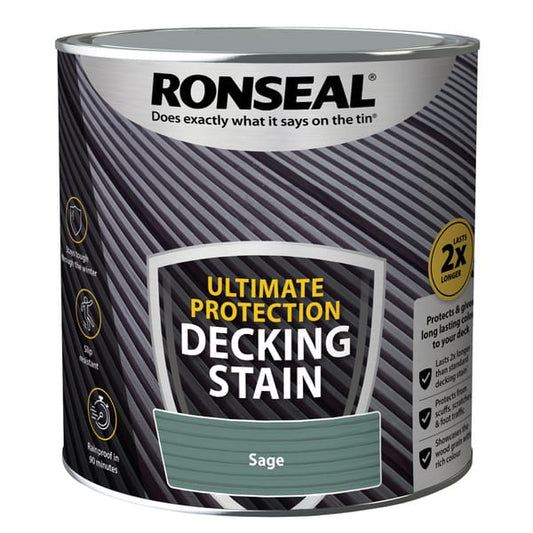 Ronseal Ultimate Protection Decking Stain 2.5 Litres - Sage - Ronseal