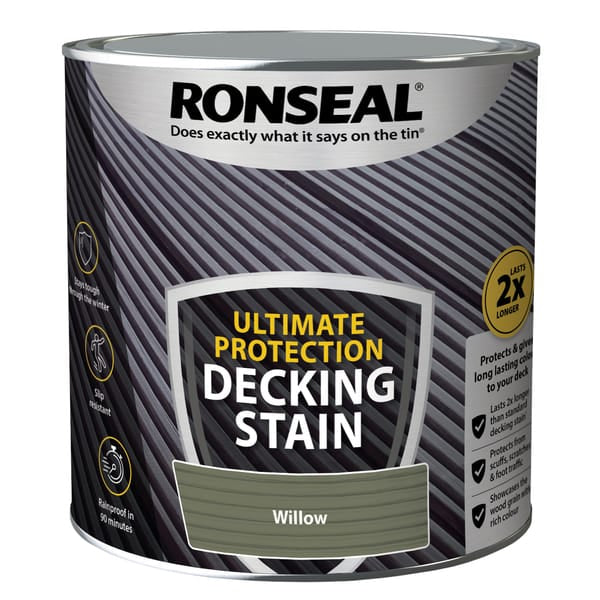 Ronseal Ultimate Protection Decking Stain 2.5 Litres - Willow - Ronseal