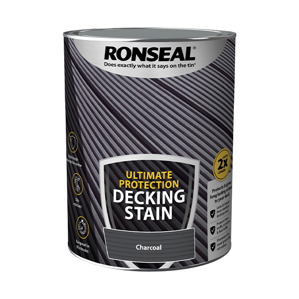 Ronseal Ultimate Protection Decking Stain 5 Litres - Charcoal - Ronseal