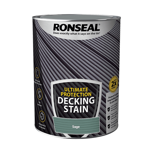 Ronseal Ultimate Protection Decking Stain 5 Litres - Sage - Ronseal