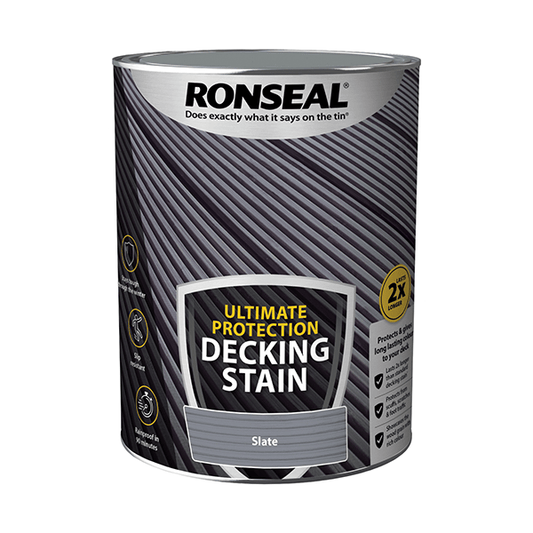 Ronseal Ultimate Protection Decking Stain 5 Litres - Slate - Ronseal
