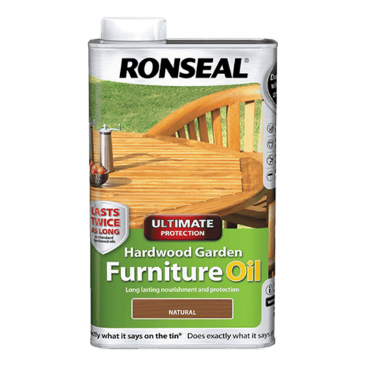 Ronseal Ultimate Protection Hardwood Garden Furniture Oil 1 Litre - All Colours - Ronseal