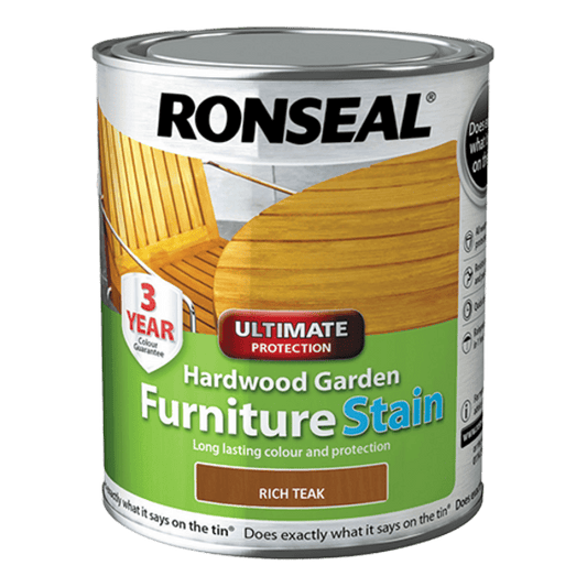 Ronseal Ultimate Protection Hardwood Garden Furniture Stain - Rich Teak - Ronseal
