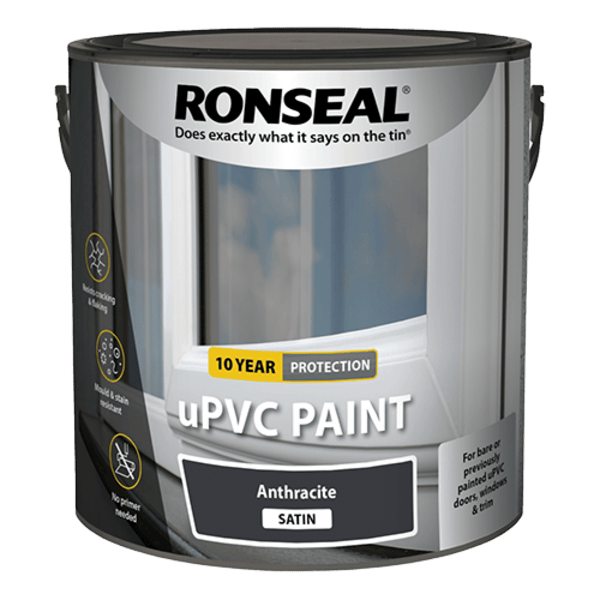 Ronseal uPVC Paint 2.5 Litres - Anthracite - Ronseal