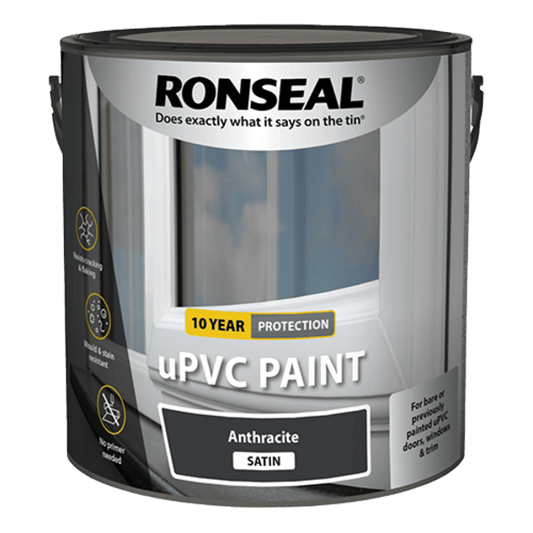 Ronseal uPVC Paint 2.5 Litres - Anthracite - Ronseal