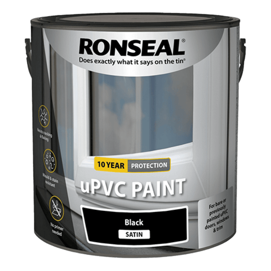 Ronseal uPVC Paint 2.5 Litres - Black - Ronseal