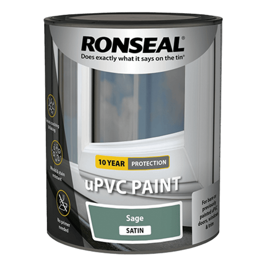 Ronseal uPVC Paint 750ml - Sage - Ronseal