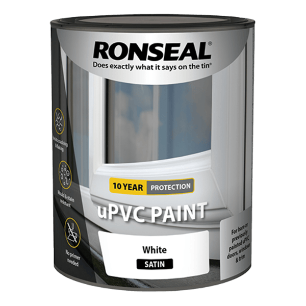 Ronseal uPVC Paint 750ml - White - Ronseal