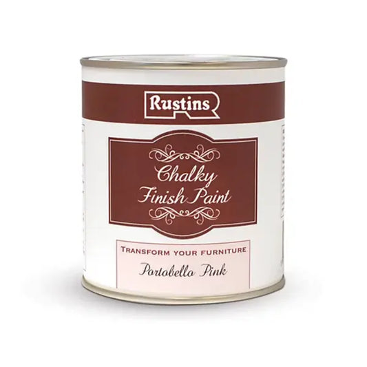 Rustins Chalky Finish Paint - Portobello Pink - Rustins