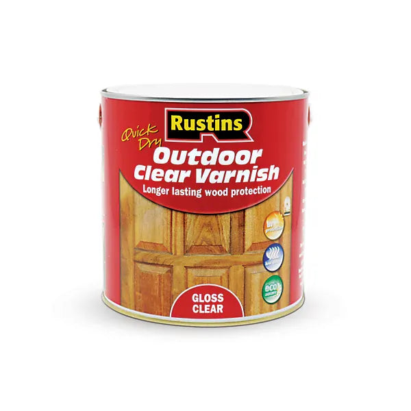 Rustins Exterior Varnish - Clear Gloss - Rustins