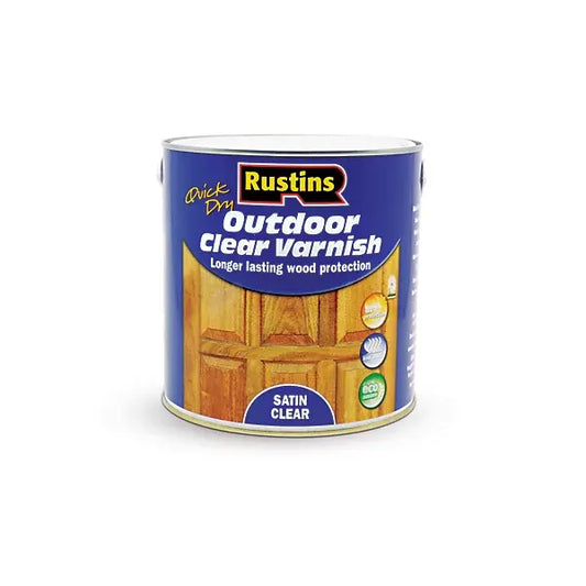 Rustins Exterior Varnish Satin - Clear - Rustins