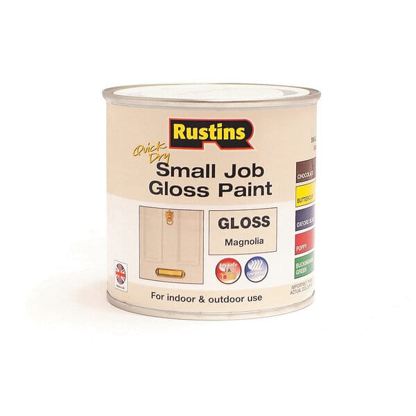 Rustins Quick Dry Small Job Gloss Paint - Magnolia x 250ml - Rustins