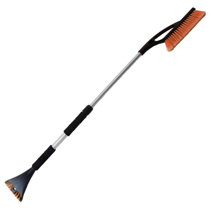 Telescopic Snow Brush + Ice Scraper Orange