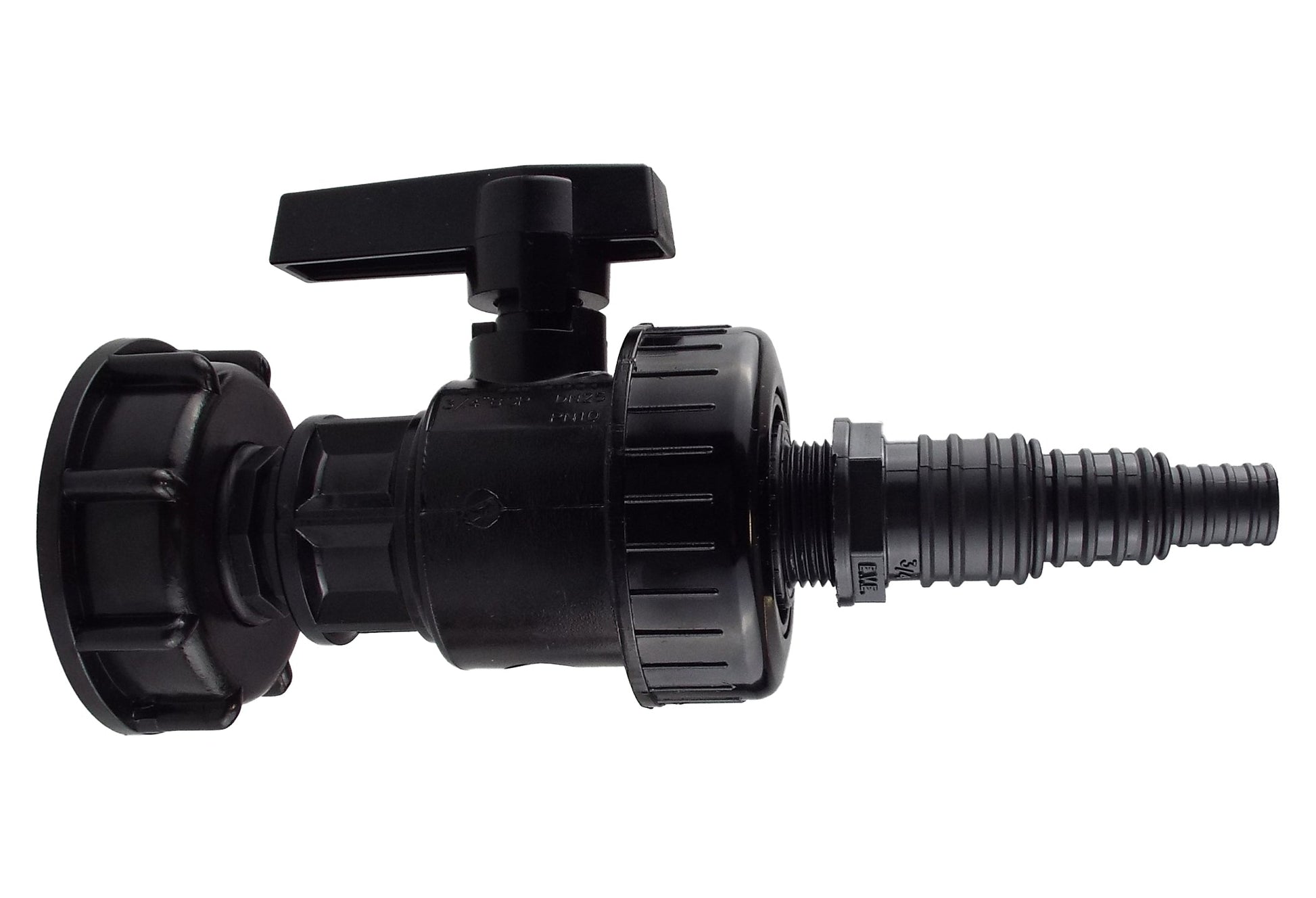 IBC 2” S60X6 Cap with Large Plastic Valve and Pond Connector 13/20/25mm Barb - Best4Trade-Retail