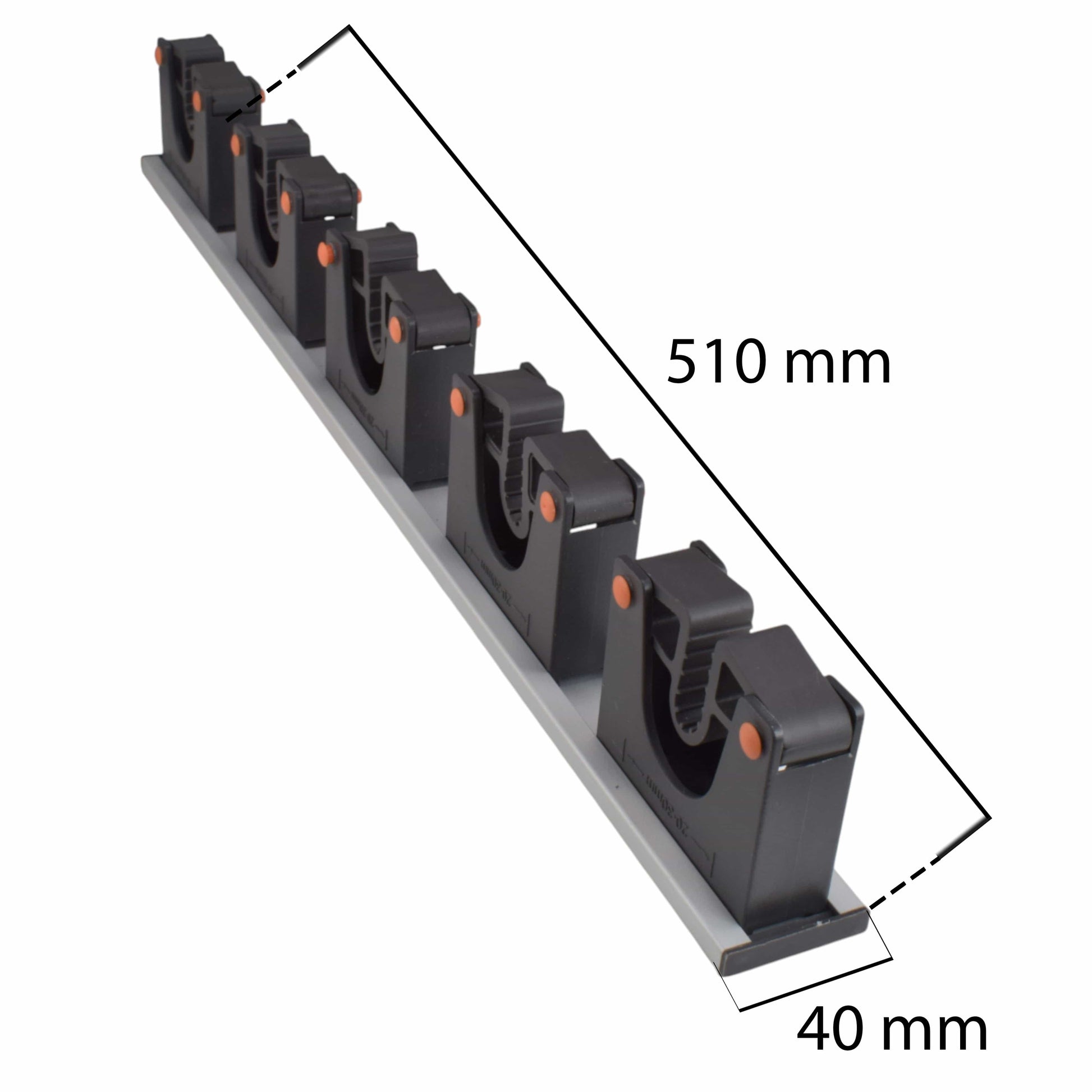 Wall Mount Tool Holder Rail - Gripper Design (5 Handles) - Best4Trade-Retail Garden tools & Accesories