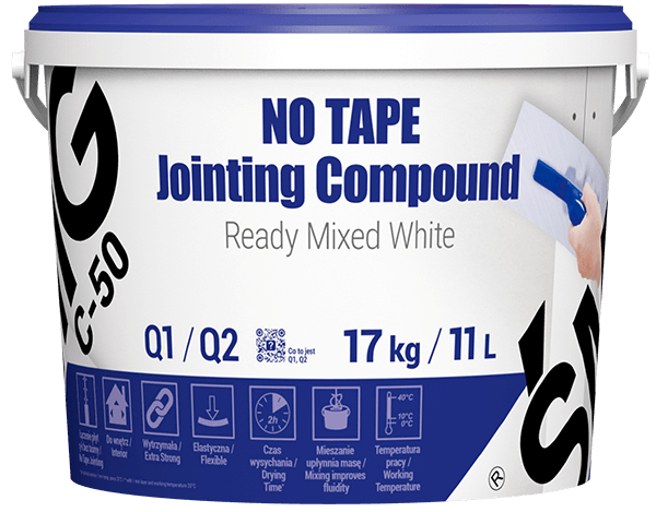 SMIG C-50 Ready Mixed No Tape Jointing Compound - White x 17Kg - SMIG Plaster