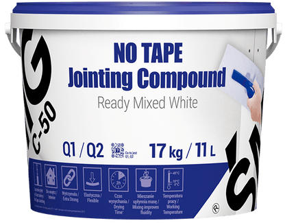 SMIG C-50 Ready Mixed No Tape Jointing Compound - White x 17Kg - SMIG Plaster