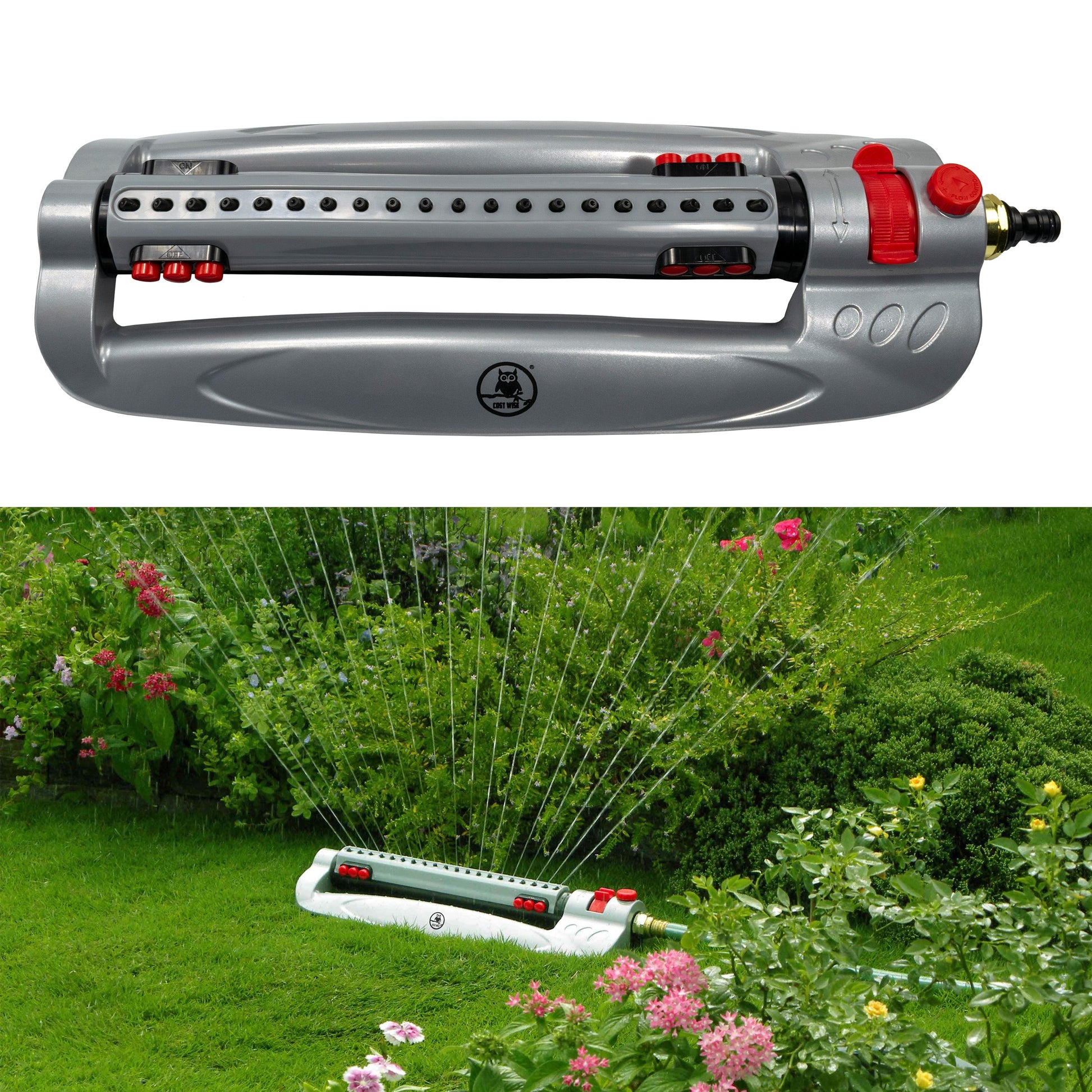 Bar Metal Turbo Oscillating Sprinkler - Best4Trade-Retail Garden watering