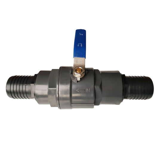 PP Female Stopcock with Stainless Steel Ball Valve Barb Ends - Best4Trade-Retail Tech Hose & Fittings