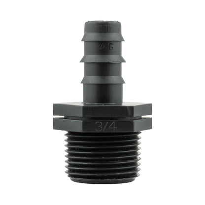 Hose Connector Blue with In-Line BSPF Valve and 16mm Barbed Straight - Best4Trade-Retail Garden watering