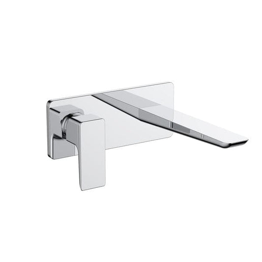 Sabre Wall Mounted Chrome Basin Mixer Tap - Aqua Bathrooms