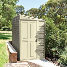 Load image into Gallery viewer, Saffron 4ft x 8ft Lean-To Vinyl Garden Shed with Foundation Kit - Store More Garden Buildings
