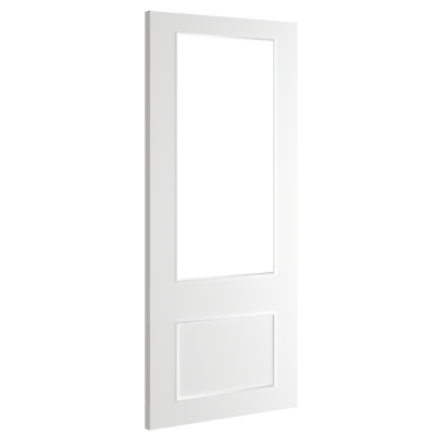 Deanta Sandringham White Primed Glazed Internal Door - Deanta Doors