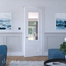 Load image into Gallery viewer, Deanta Sandringham White Primed Glazed Internal Door - Deanta Doors
