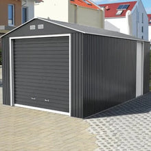 Load image into Gallery viewer, Sapphire Olympian Fronted Apex Metal Garage - All Sizes - Store More Garden Buildings
