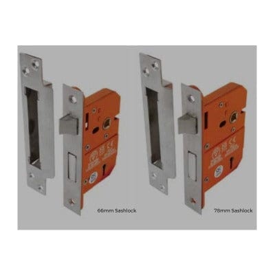 Satin Stainless Steel 5-Lever Sashlock - All Sizes - Sparka Uk Sashlock
