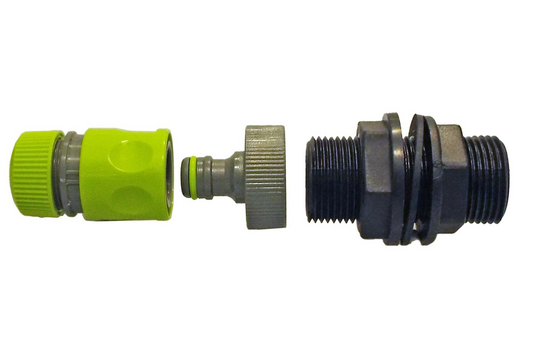Water Butt Kit ¾” BSPM with Quick Adaptor and Hose Connector (Lime) - Best4Trade-Retail Garden watering