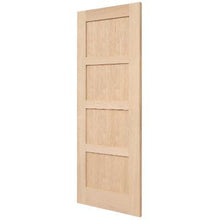 Load image into Gallery viewer, Shaker 4 Panel Unfinished Internal Oak Door - All Sizes - Doors4less
