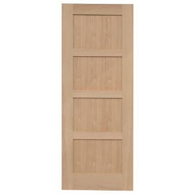 Shaker 4 Panel Unfinished Internal Oak Door - All Sizes - Doors4less