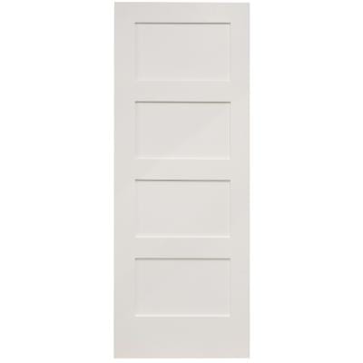 Shaker 4 Panel White Primed Panel Internal Door - All Sizes - Doors4less