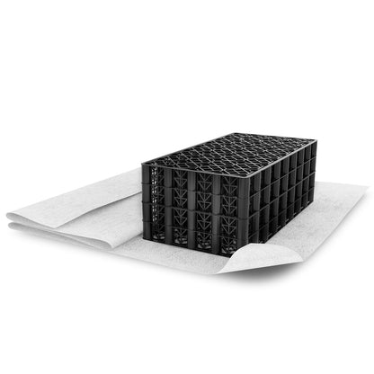 Polystorm PSM1A Soakaway Crate Kit 190L | Drainage Crate with Geotextile Membrane & Tape | Spudulica