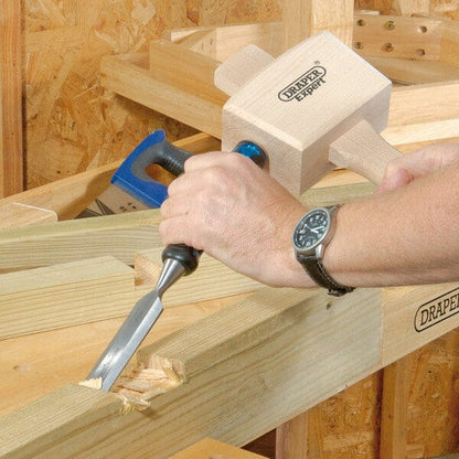 Draper Soft Grip Pound Thru Bevel Edge Wood Chisel - Draper