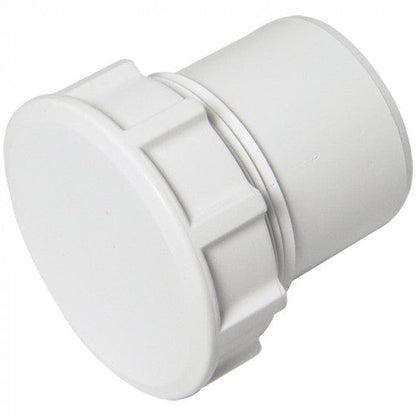 Solvent Weld Waste Access Plug - White - Floplast Drainage