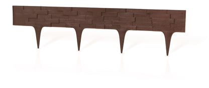Lawn Edging, Plastic Palisade Slate Effect, 2.38m, Brown - Best4Trade-Retail Garden tools & Accesories
