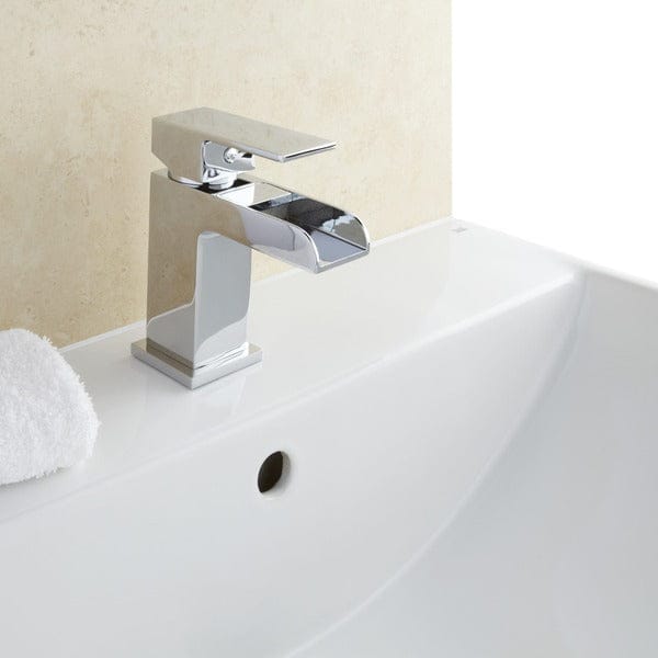 Stream Chrome Basin Mixer Tap w/ Click-Clack Waste - All Sizes - Aqua Bathrooms