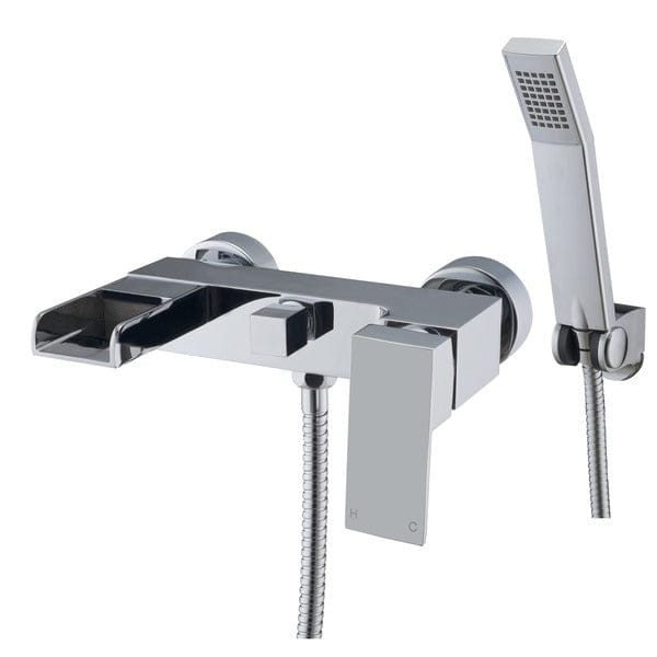 Stream Wall Mounted Chrome Bath Shower Mixer - Aqua Bathrooms