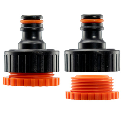 Hose Connectors Set With Nozzle Black/Orange - Best4Trade-Retail Garden watering