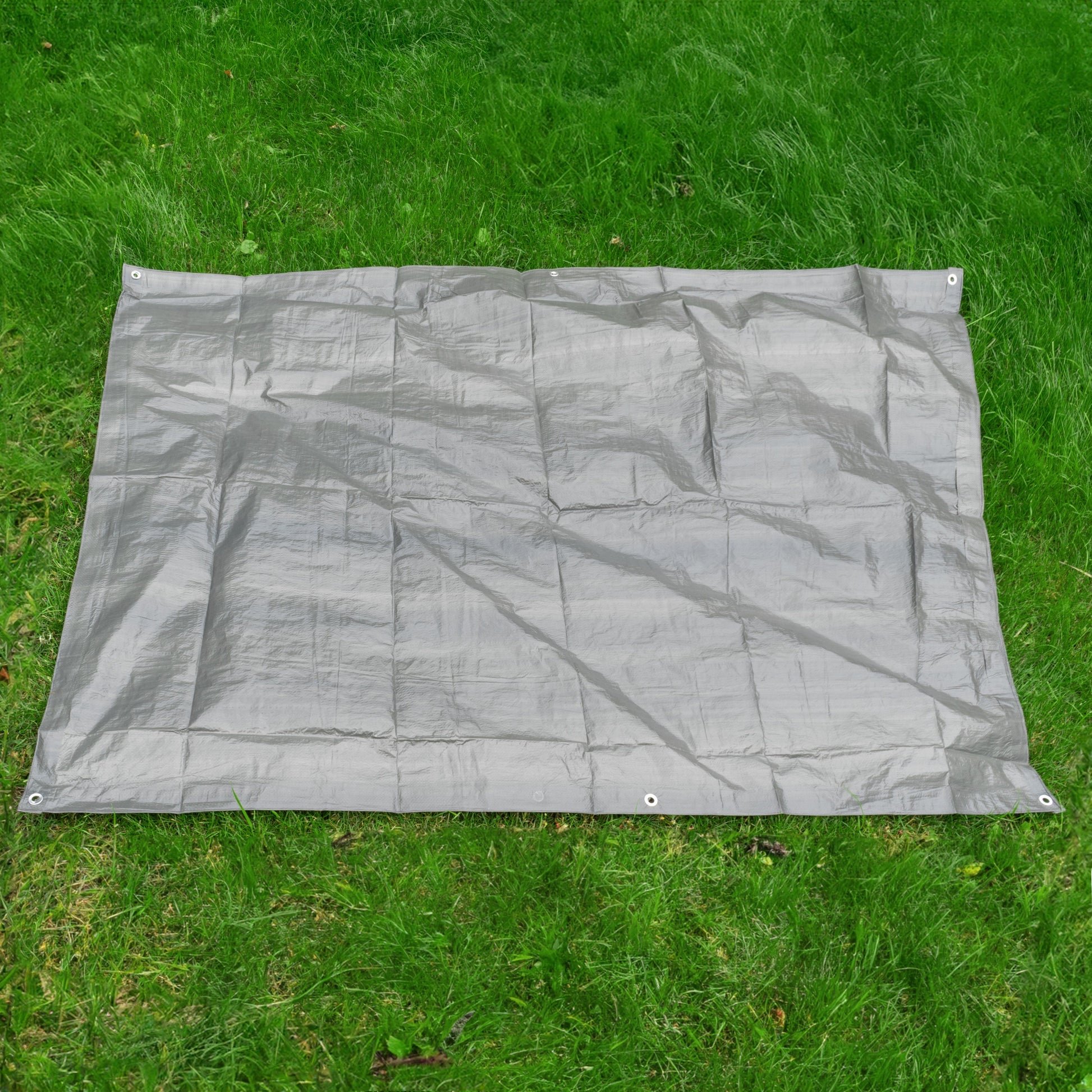 Grey S-Grade Tarpaulin with 20 x 4" Bungee Balls (White) - Best4Trade-Retail Tarpaulins