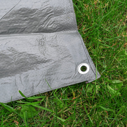 Grey S-Grade Tarpaulin with 20 x 4" Bungee Balls (White) - Best4Trade-Retail Tarpaulins