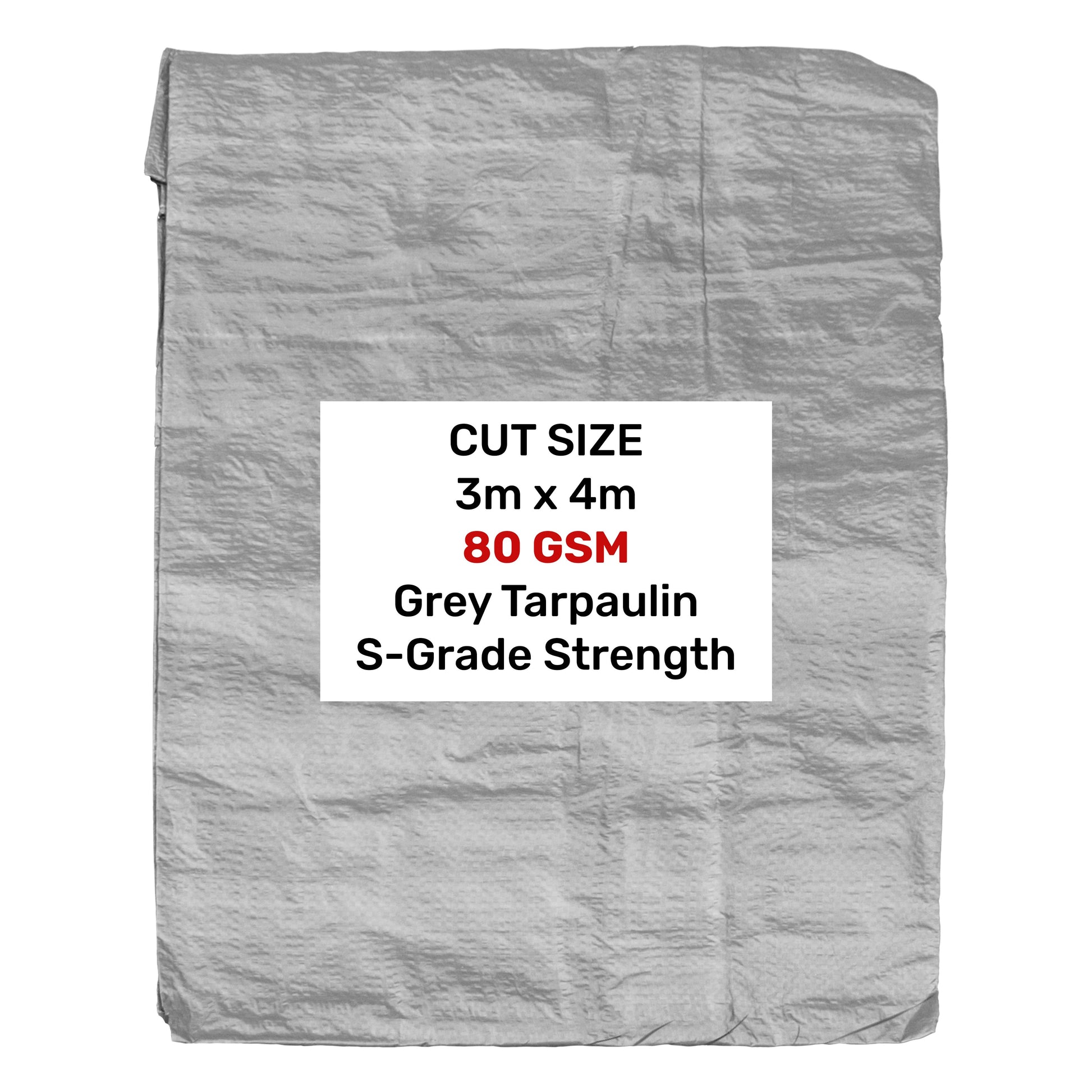 Grey S-Grade Tarpaulin 3m x 4m - Best4Trade-Retail Tarpaulins
