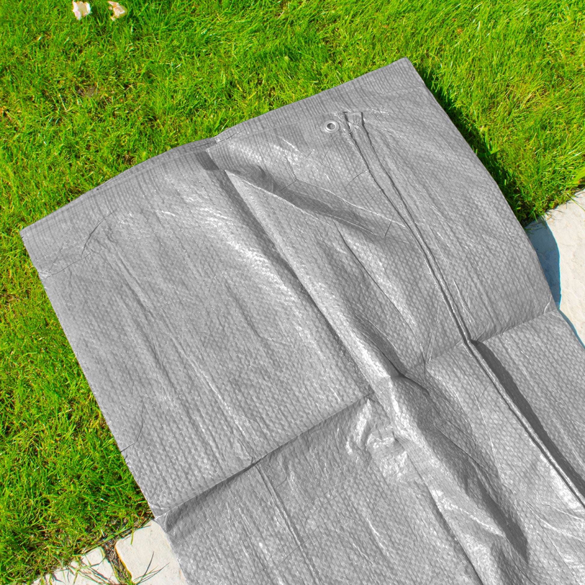 Gray S-Grade Tarpaulin 3m x 4m - Best4Trade-Retail Tarpaulins